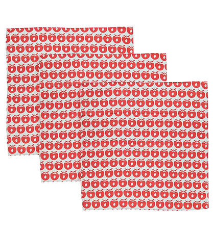 Sm?folk Stofbleer - 3-pak - 79x79 - Apple Red