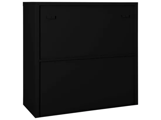 Armoire à portes coulissantes Noir 90x40x90 cm Acier