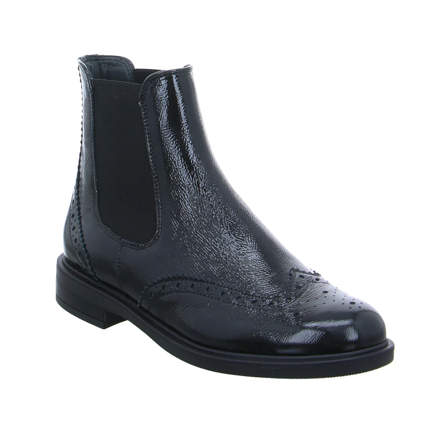 PAUL GREEN Boot Schwarz Leder