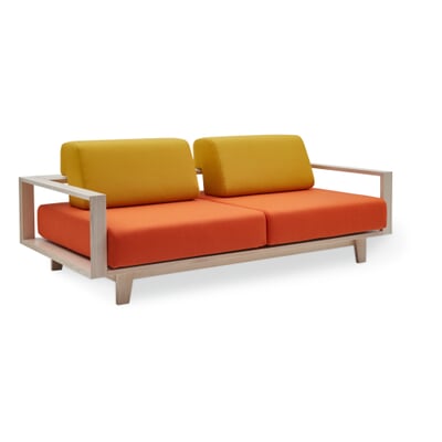 Sofa Wood, Gelb/Orange