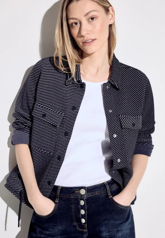 Struktur Shirtjacke - universal blue