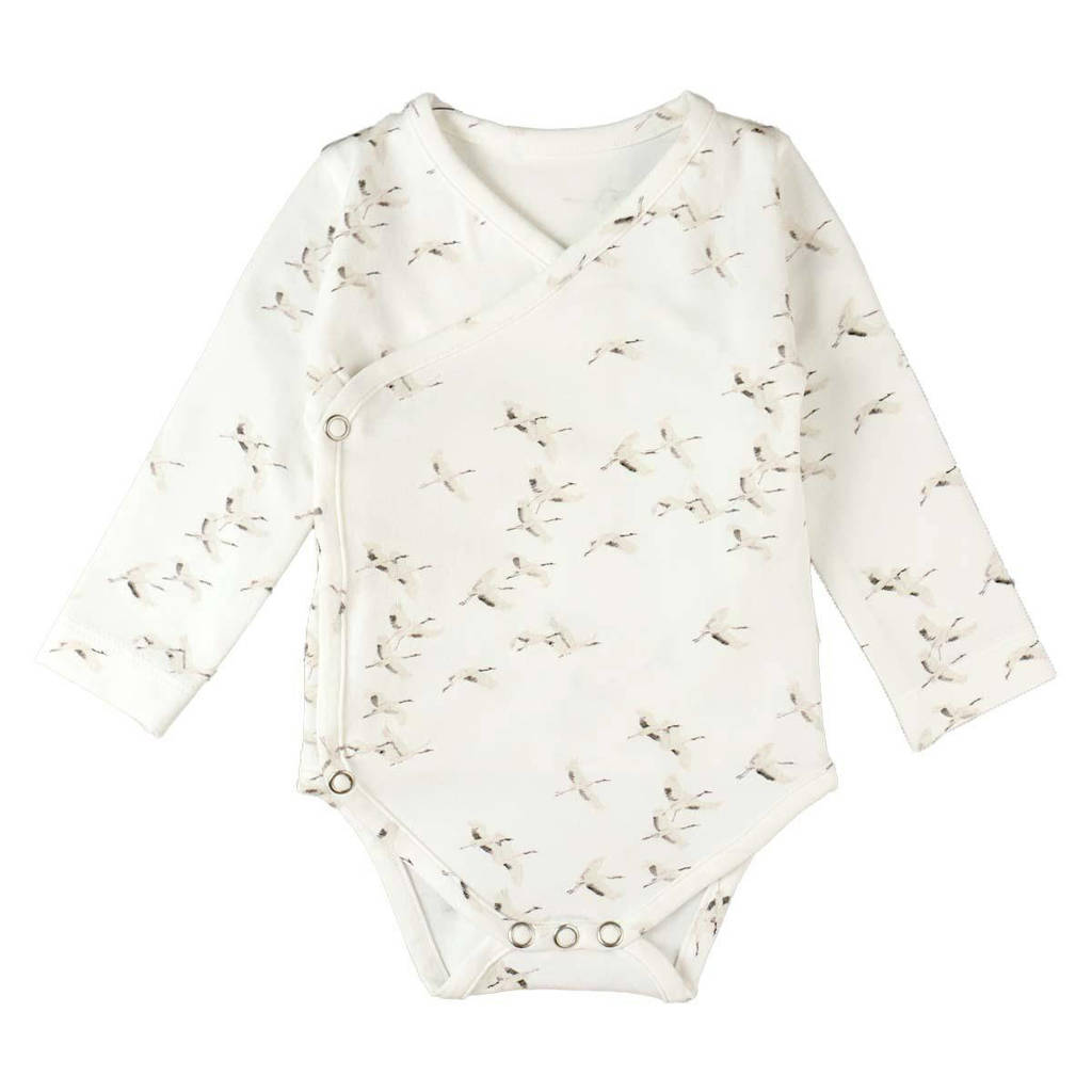 Yumi Baby romper met overslag Cranebirds