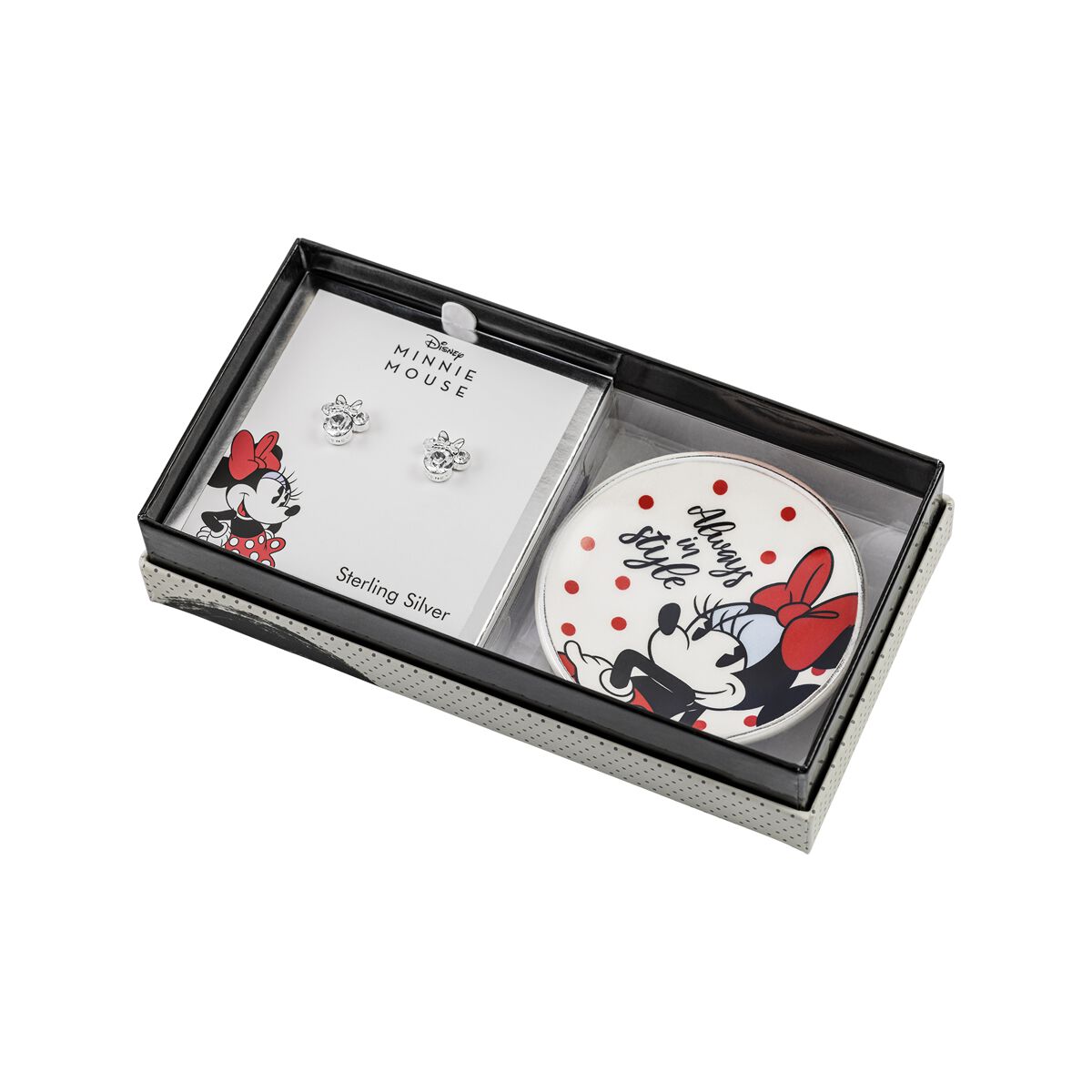 Minnie Mouse - Clous d'Oreille & Plateau à Bijoux | Mickey & Minnie Mouse Bijou d'oreille