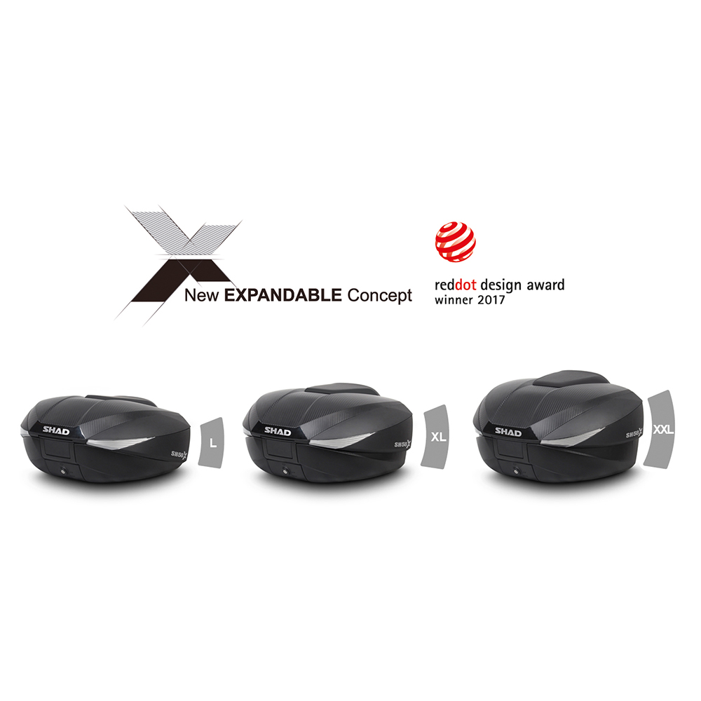 Shad - Top Case Extensible SH58X Noir