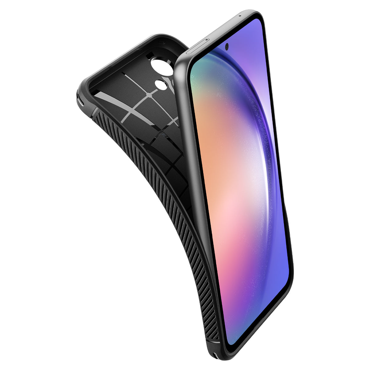 Samsung Galaxy A54 5G Rugged Armor Hybrid Case Hülle (ACS05888) - Schwarz (Matt)