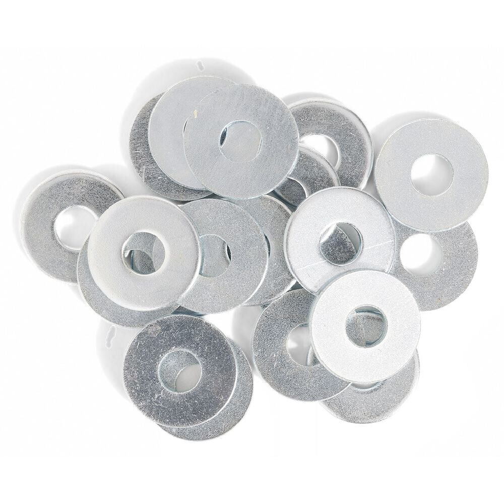 20 rondelles plates larges acier zingué Ø6 mm