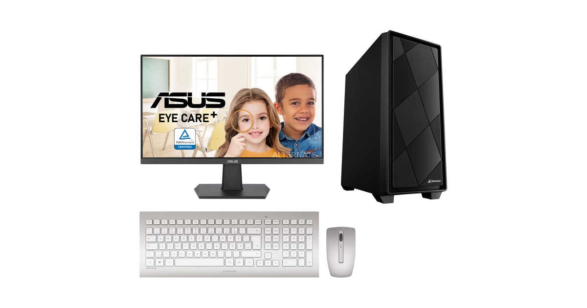 ALTERNATEMultimedia Ryzen 7 bundel pc-systeem  (Zwart | R7 5700G | Radeon Vega Graphics | 32 GB | 1 TB SSD)