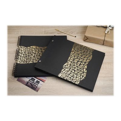 Exacompta Aramy - Album photos 37 x 29 cm - 40 pages - noir/or