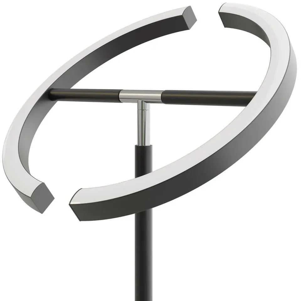 tectake Vloerlamp Auralis LED 20W, leeslamp, dimbaar, Zwart