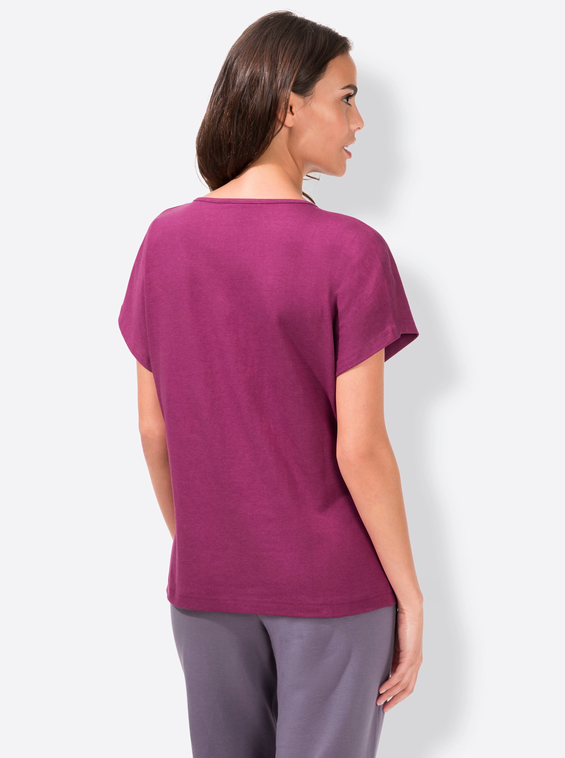 feel good Shirts in beere + beere-gepunktet