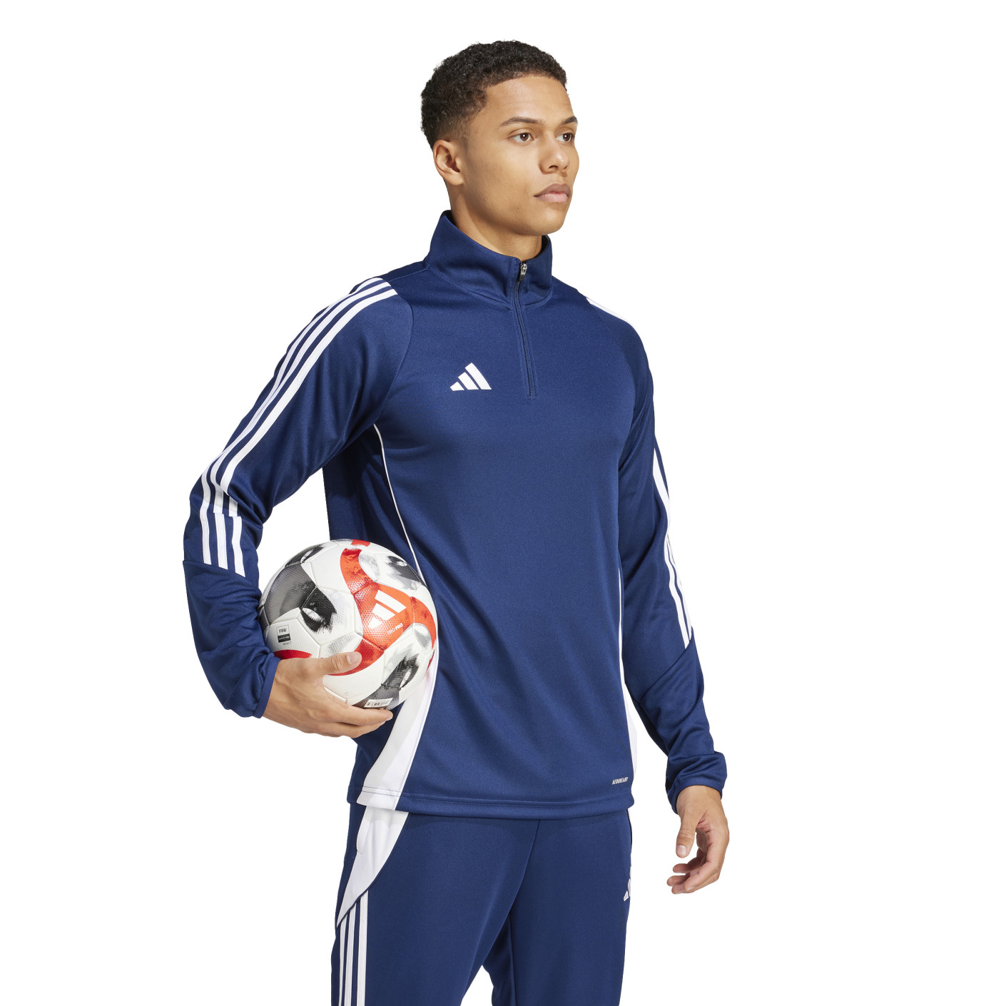 Adidas Tiro 24 Trainingstrui 1/4-Zip Donkerblauw Wit