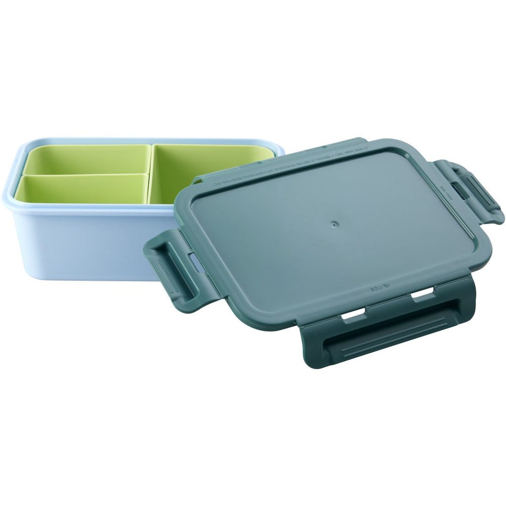 Køb Rice Lunchbox with 3 Inserts in Green and Soft Blue