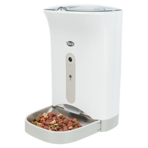 Dispensador automático de ração para animais de estimação, branco