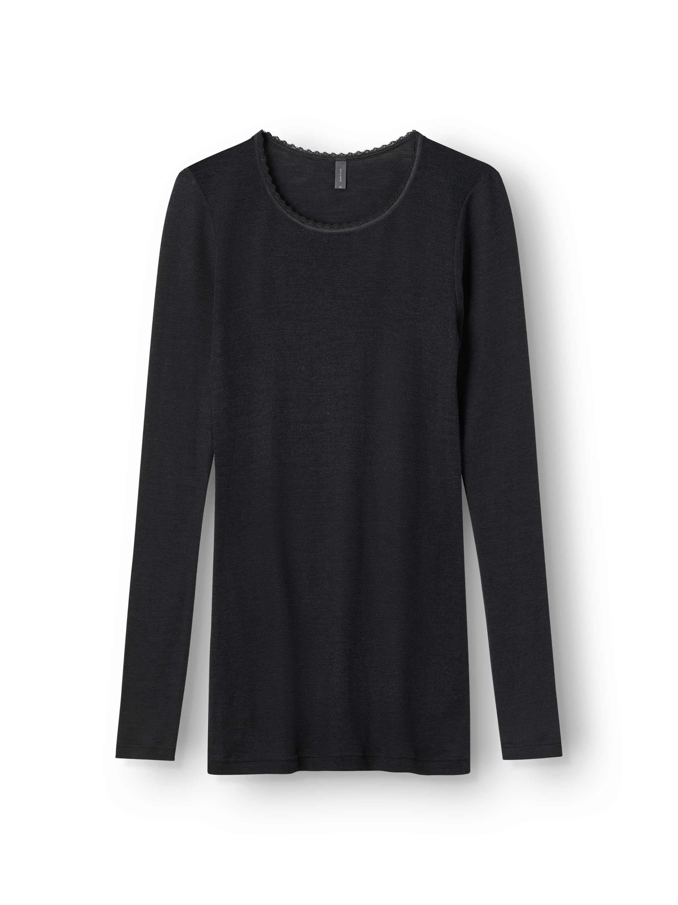 Shirt van merinowol/zijde voor dames in Natuur