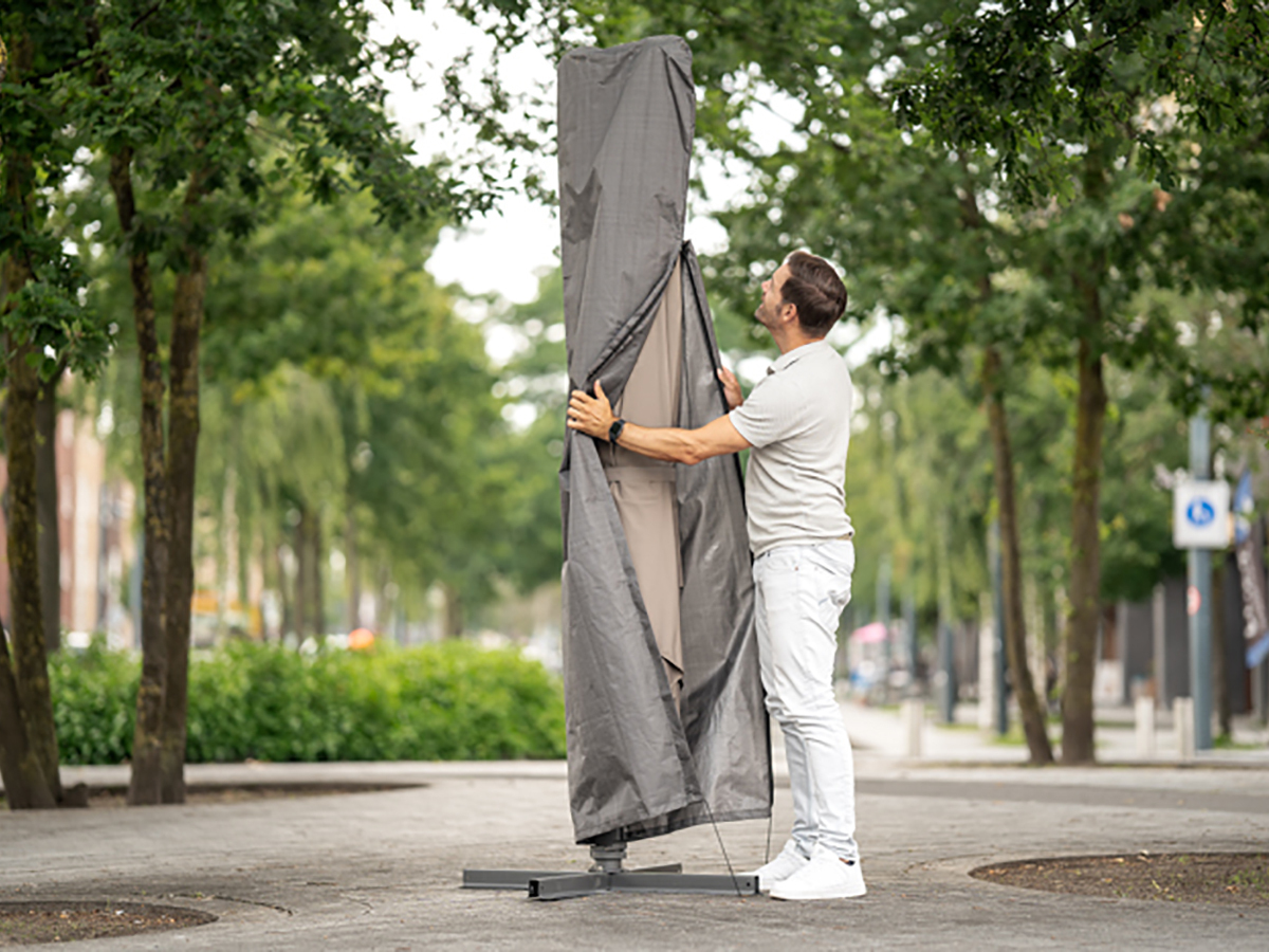 Winza 250 x 64 cm grijze parasol beschermhoes
