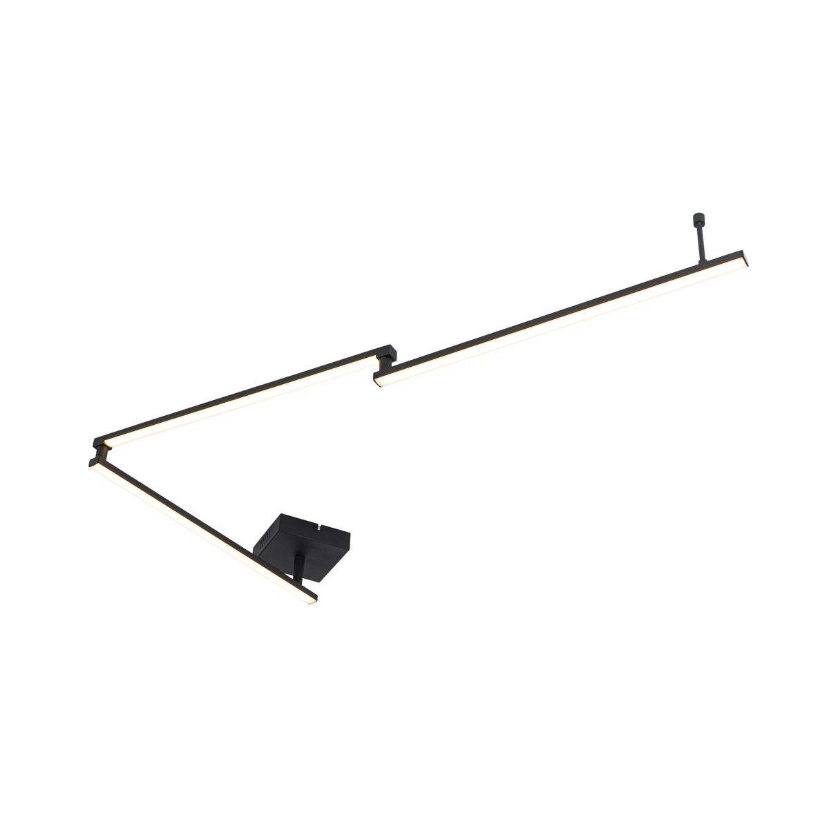 Plafondlamp zwart 150,8 cm incl. LED 3-staps dimbaar verstelbaar - Annuschka