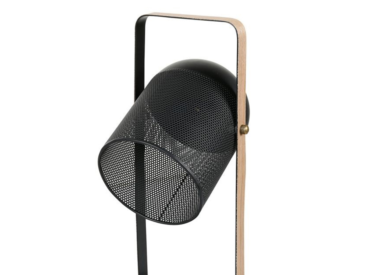 Lampe spot avec anse en métal noire