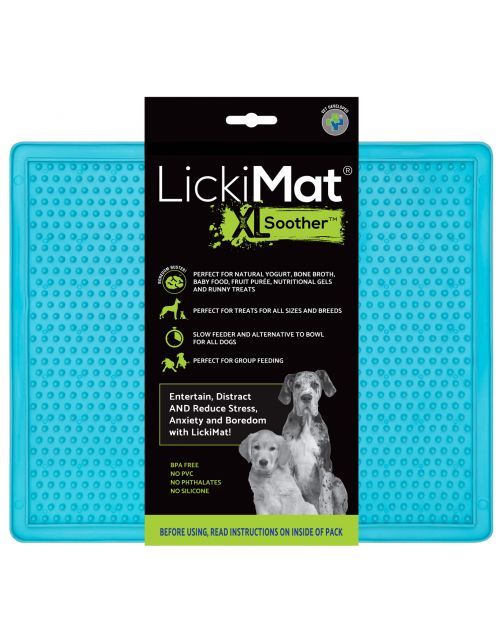 Lickimat Soother Original - Slowfeeder Voermat Turquoise - Hondenvoerbak