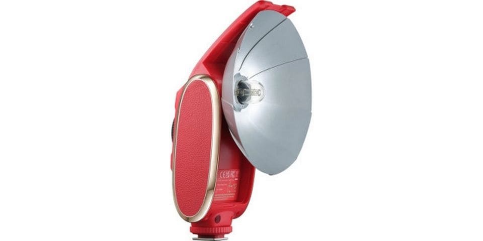 Godox Blitzgerät Lux Senior Retro Blitz Rot Externes Retro Blitzgerät mit integriertem Akku und Universalkompatibilität