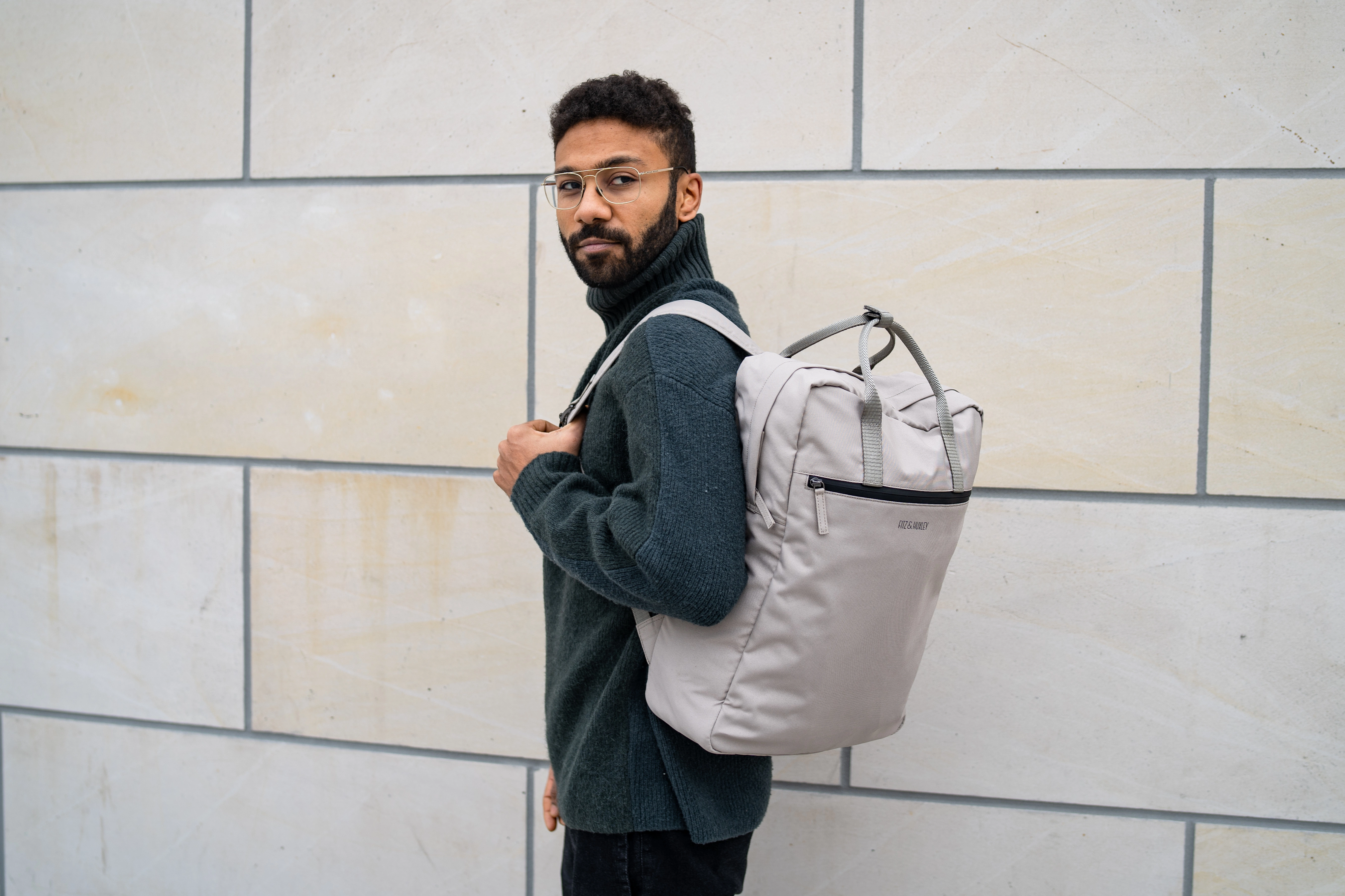 Fitz & Huxley Rucksack OCEAN 17l, hellgrau