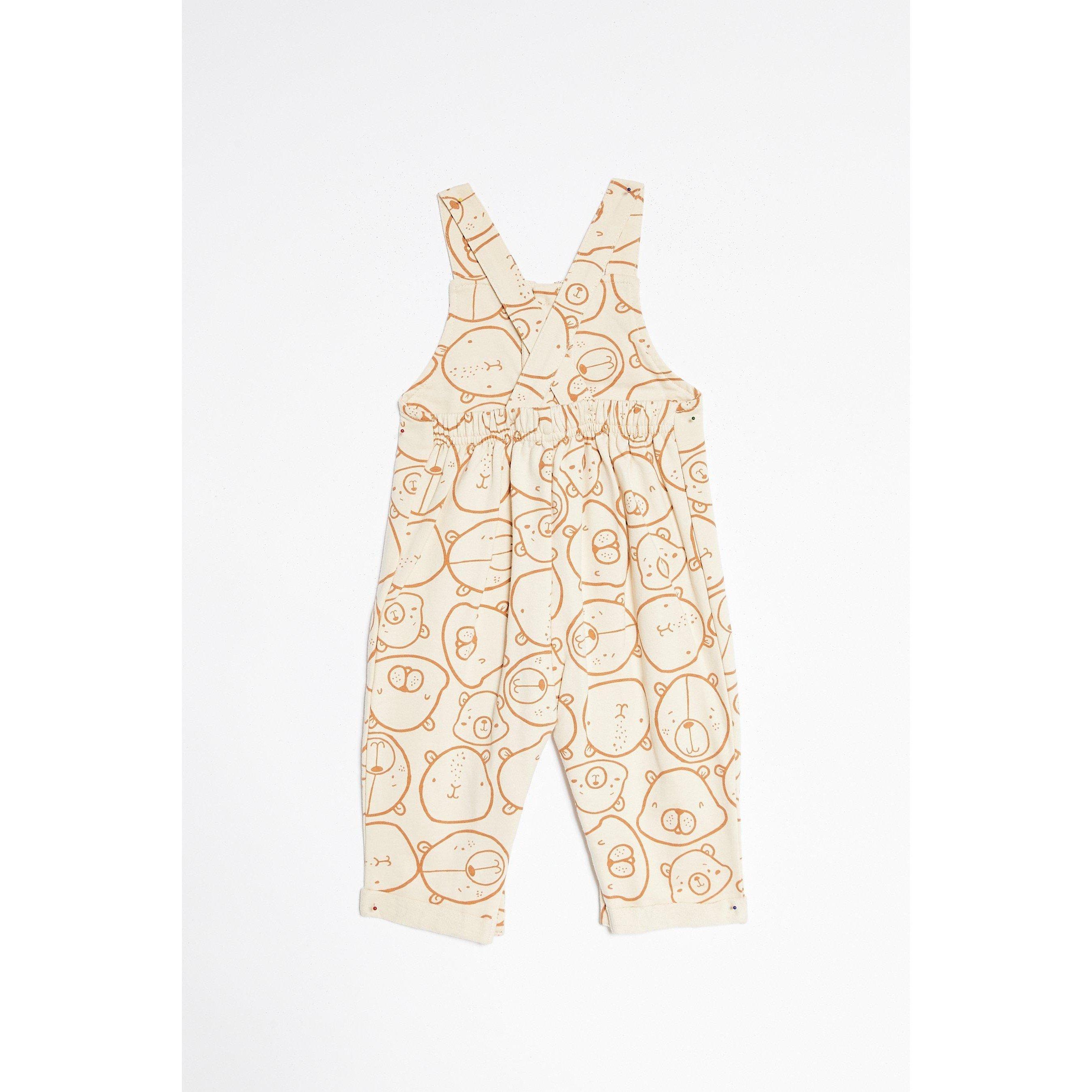 Hello World Studio Baby Boy Bear Dungaree and Top Set
