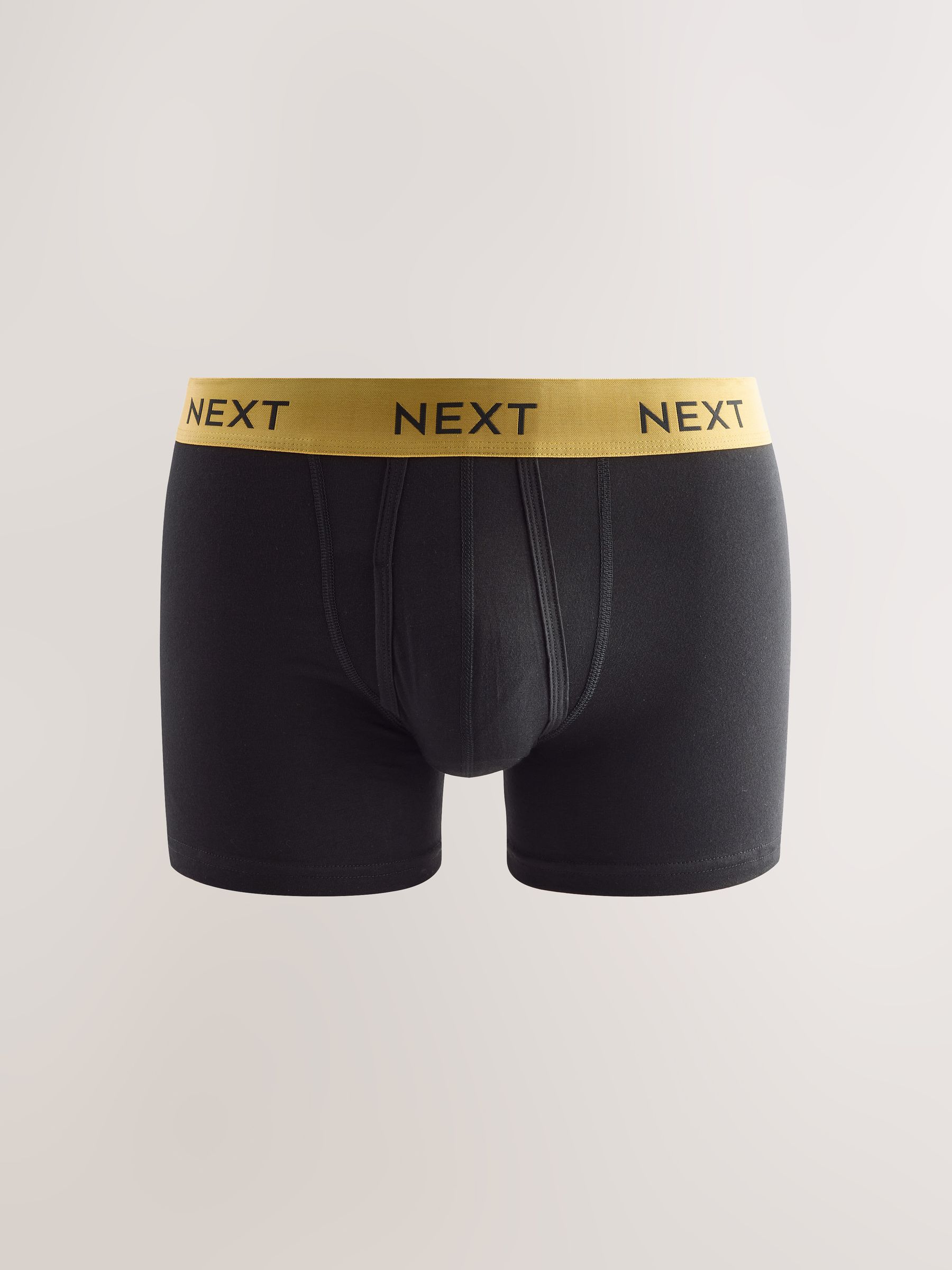Zwart met tailleband in diverse metallic kleuren - 5 Boxershorts zonder plooi