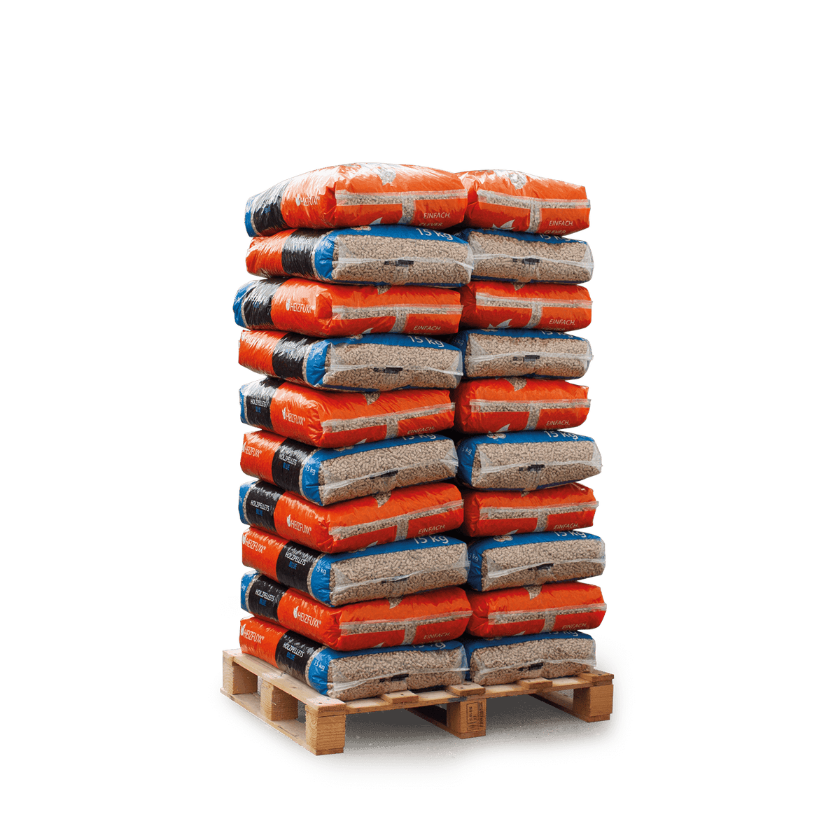 Heizfuxx Blue houtpellets, 15kg x 20 zakken, 300kg pallet, zachthoutpellets, Enplus A1 pellets