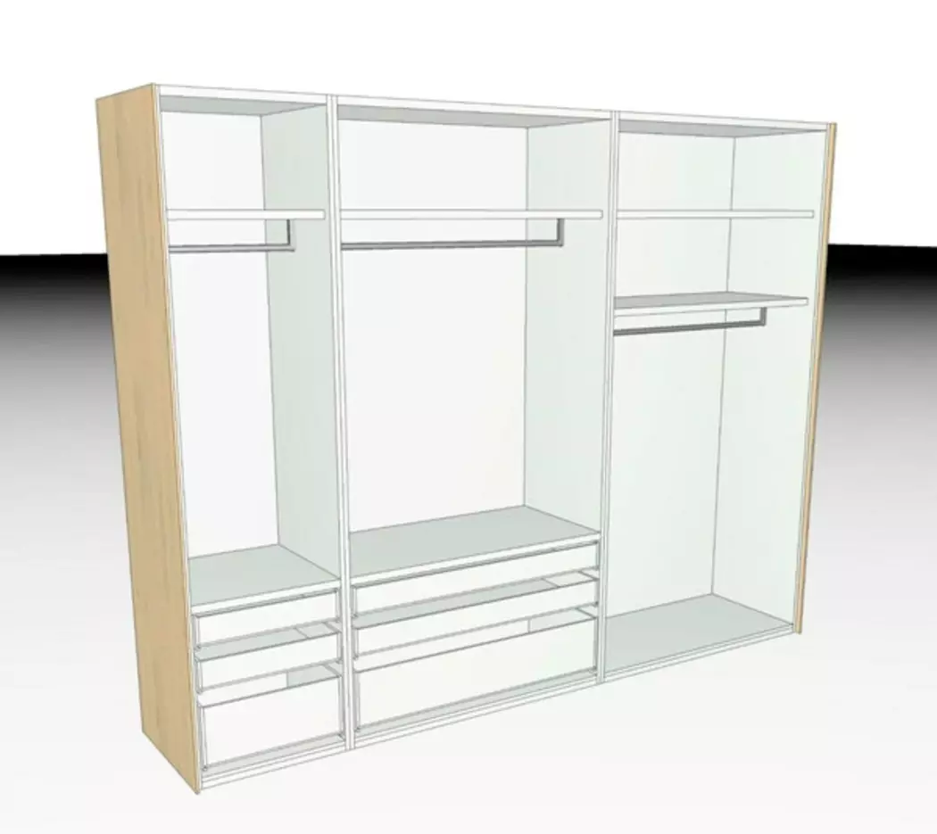 Kleiderschrank Lousada 302 x 235 cm