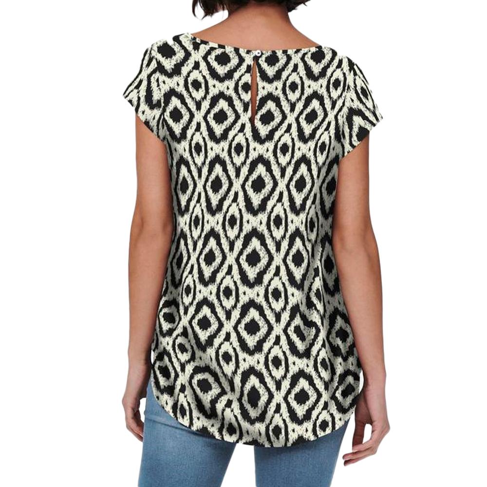 Only Top Noir/Beige à motifs Femme Only Nova