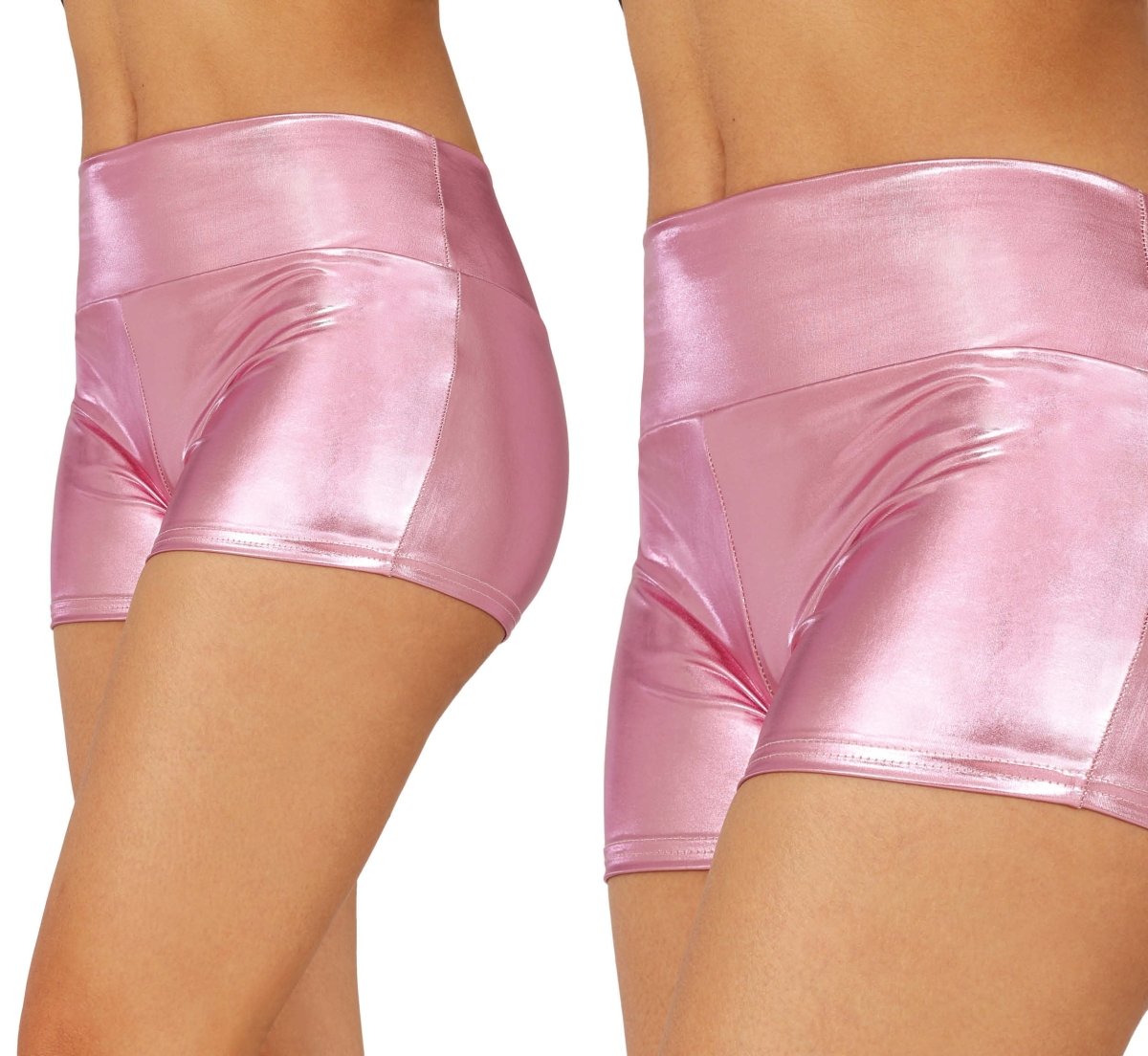 Roze Korte Broek Metallic