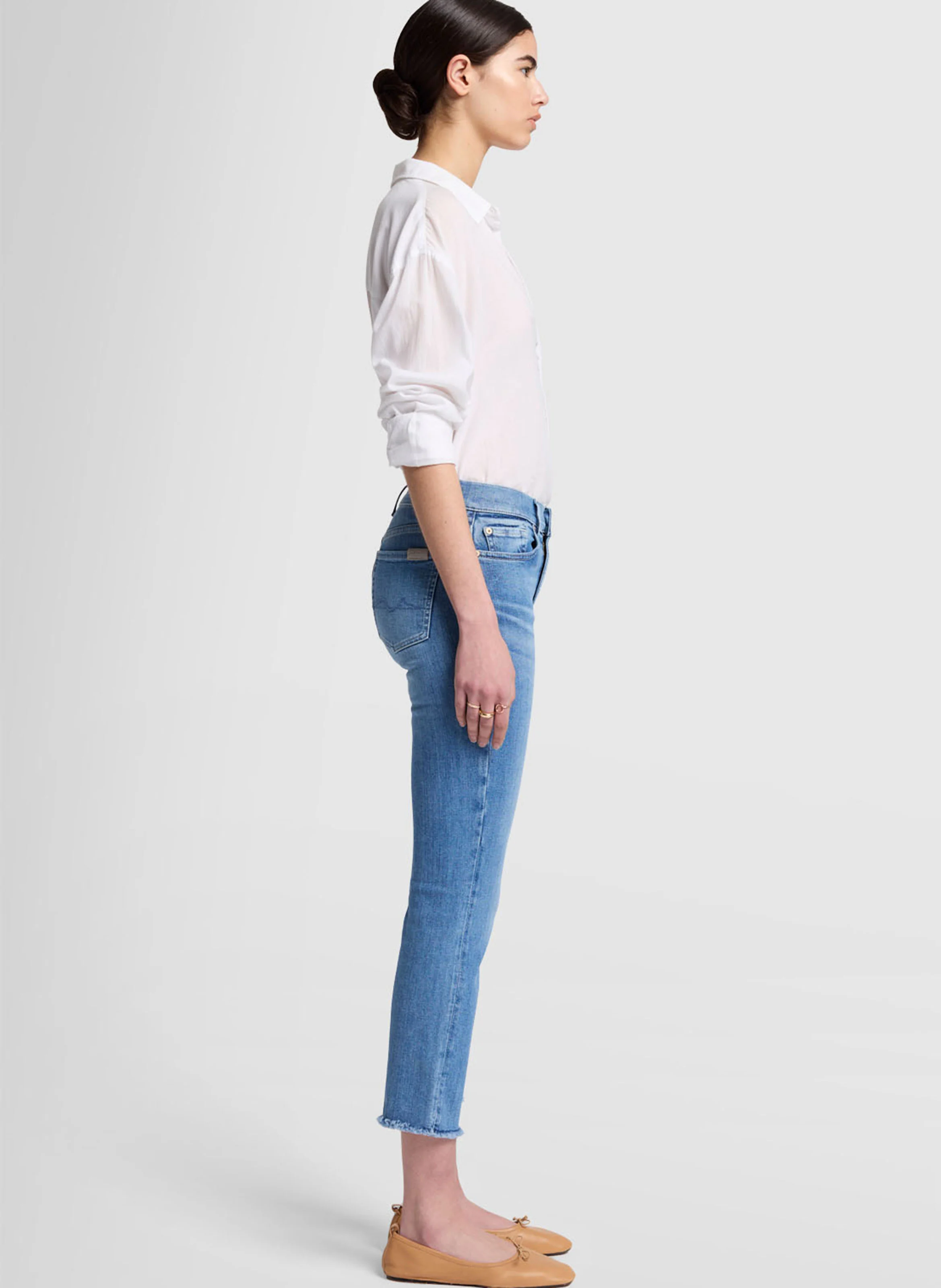 SLIM ILLUSION MARE - Jean slim bootcut en coton mélangé | Bleu