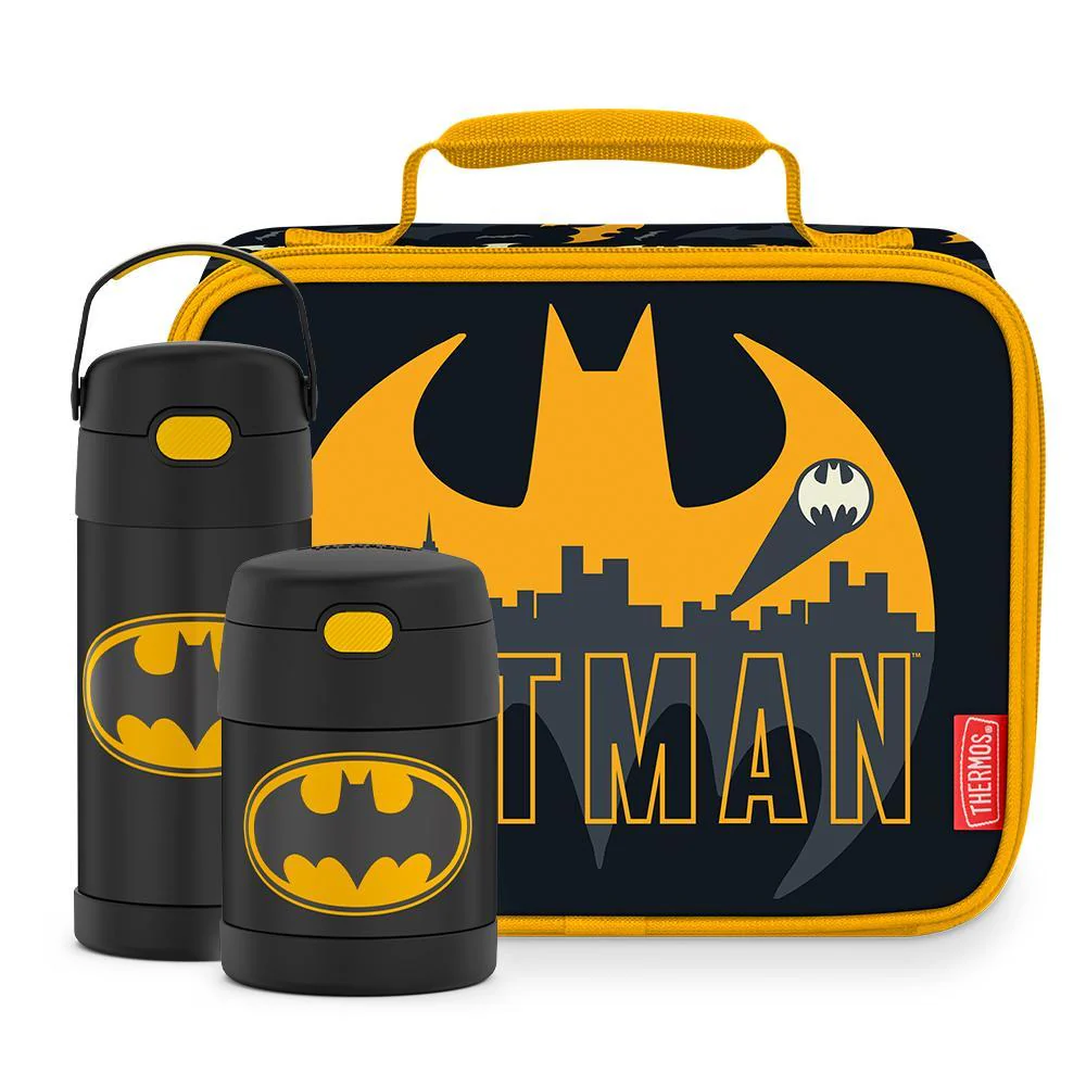 SOFT LUNCH BOX BATMAN™,12oz FUNTAINER® WATERBOTTLE BATMAN,10oz FUNTAINER® FOOD JARBATMAN