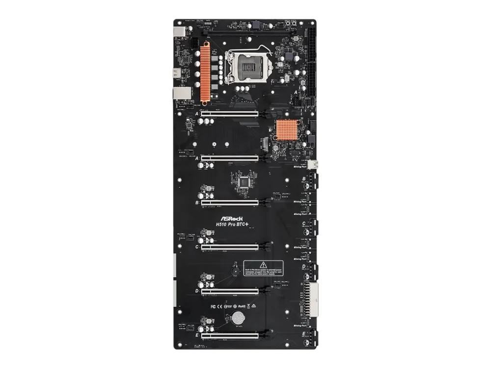 [OUTLET] - ASRock H510 Pro BTC  - Bundkort - LGA1200 sokkel - H510 Chipset - USB 3.2 Gen 1 - Gigabit LAN - onboard grafik (CPU påkrævet)