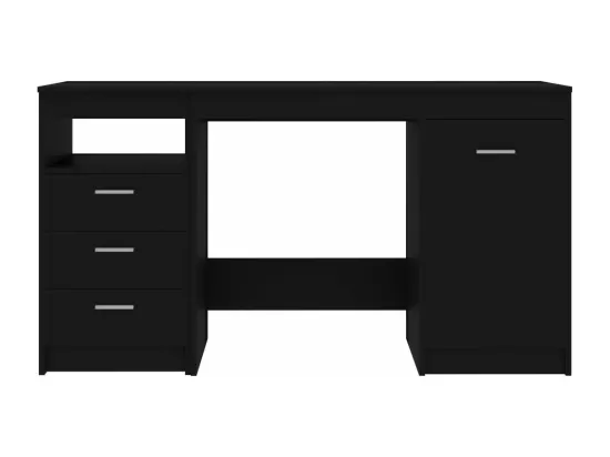 Bureau Noir 140x50x76 cm Bois d’ingénierie
