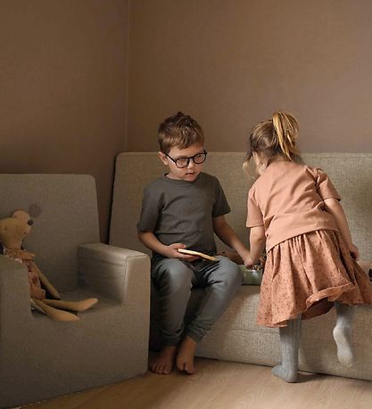 by KlipKlap L?nestol - Kids Chair - Beige m. Sand