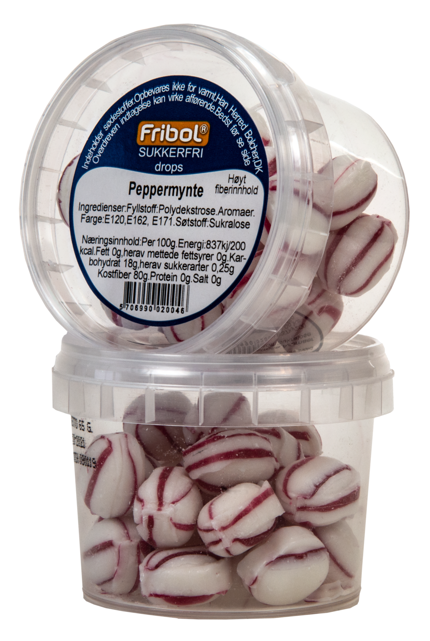 Fribol sukkerfrie drops Peppermynte 65g