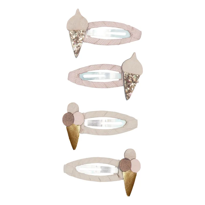 Mimi & Lula Lot 4 Barrettes Ice Cream | Rose