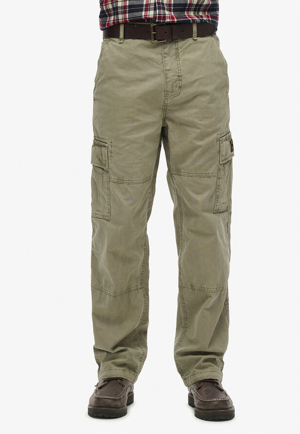 Superdry BAGGY CARGO PANTS Olive khaki