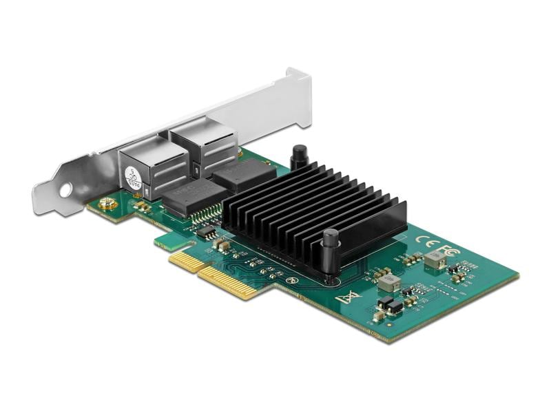 Delock Netzwerkkarte 2x 1Gbps, i82576 PCI-Express x4 Delock PCI Express x4 Karte 2x RJ45 Gigabit LAN i82576