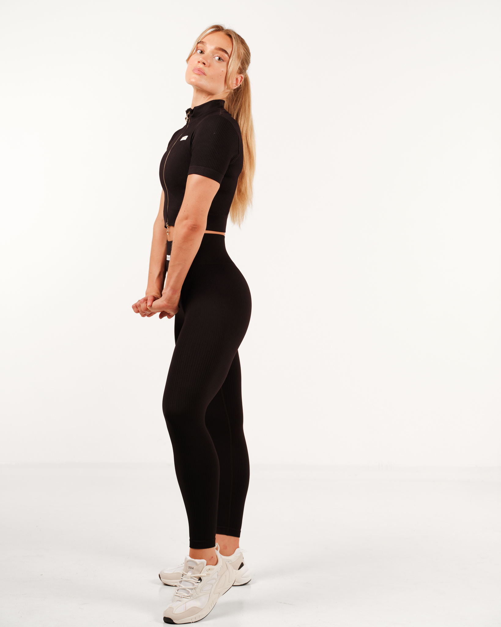 Bumpro Perfect Wide Rib Shape Tights 7\8 Black