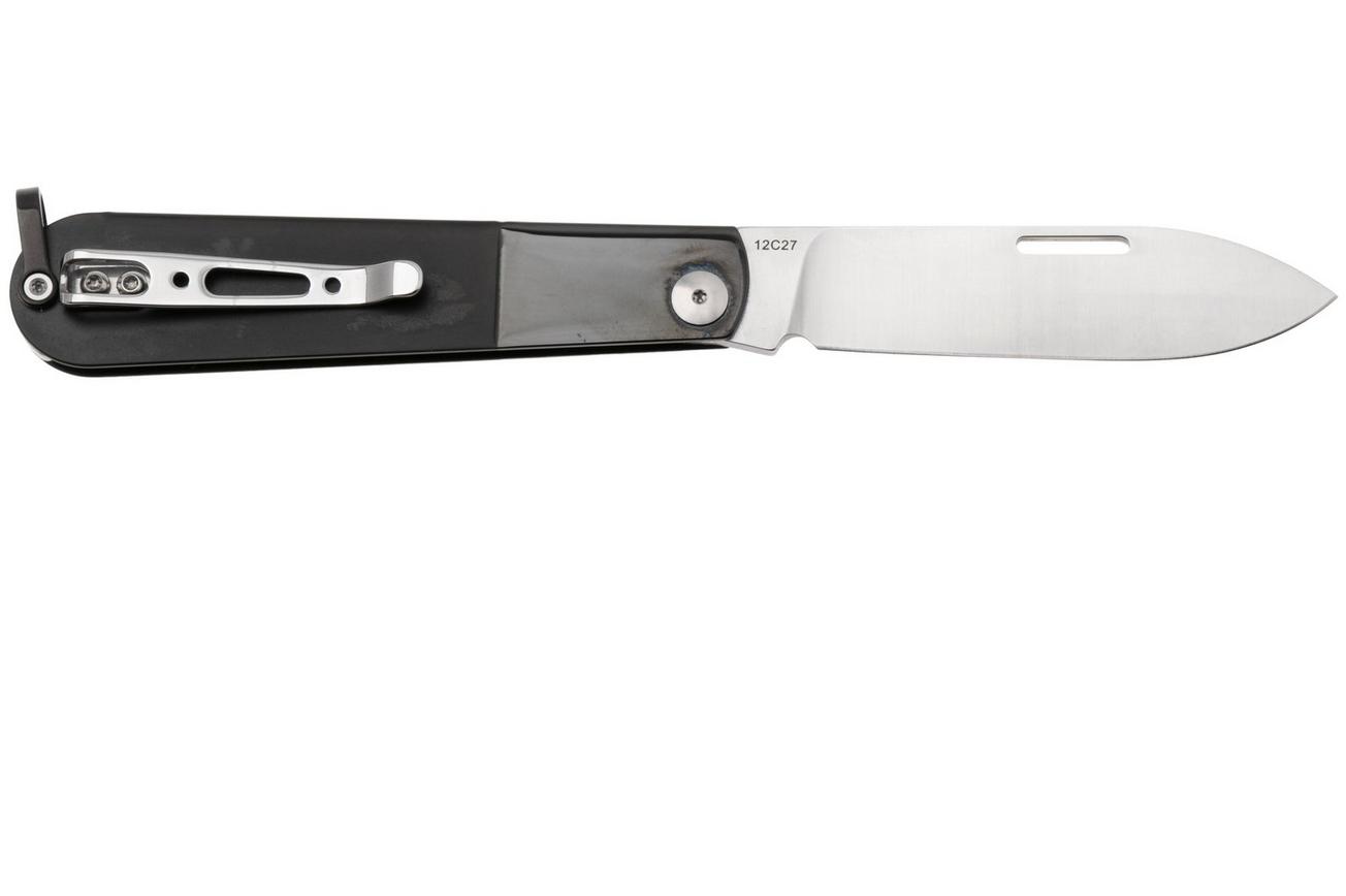 Real Steel Barlow RB-3 8341B, Satin 12C27, Black Stainless Steel zakmes