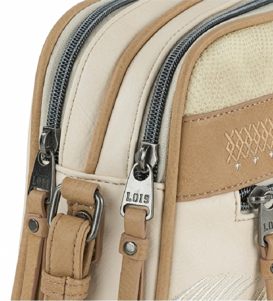 Bolsa transversal Lois Galatea bege, marrom