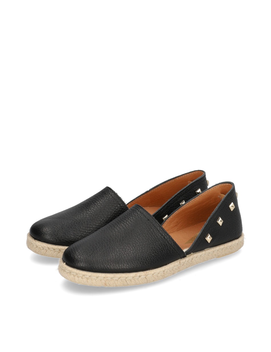 Glattleder Espadrille