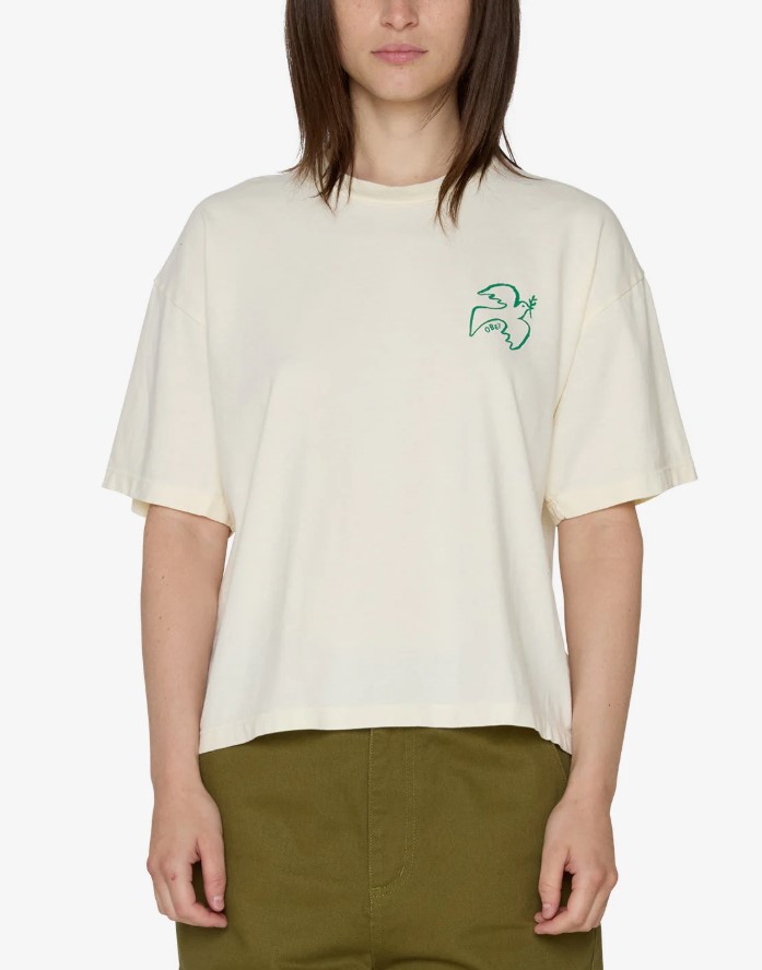 Obey Peace And Love For All Dove Unbleached