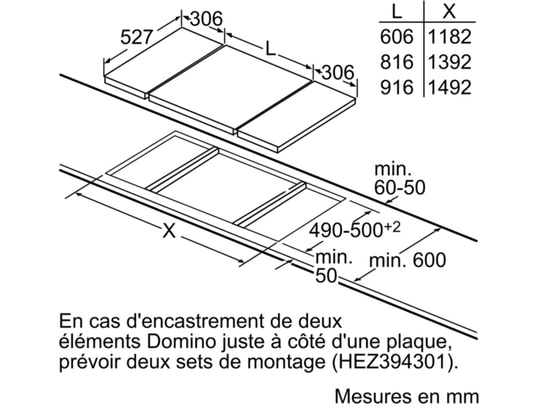 BOSCH - Domino induction PXX375FB1E