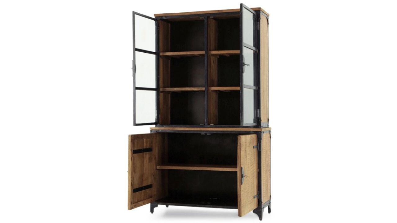 Vitrinekast IF 1085B Basto B120 x D45 x H210 cm