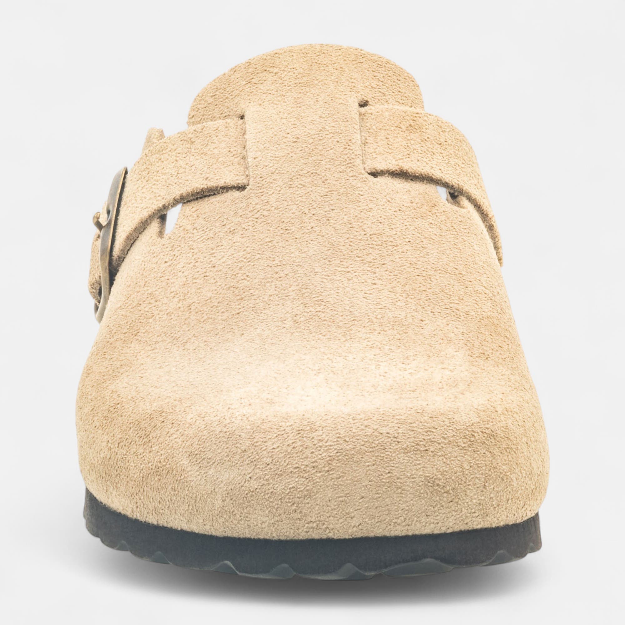 Mules semelle liège Garçon en cuir beige