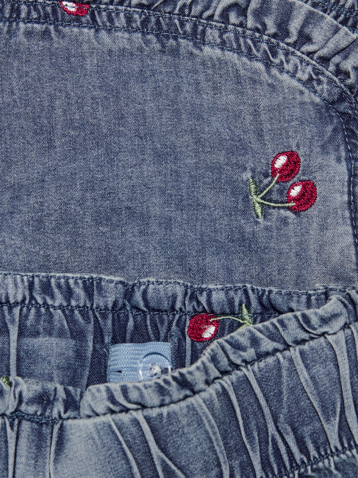 Dandy Cherry Frill Denim Shorts