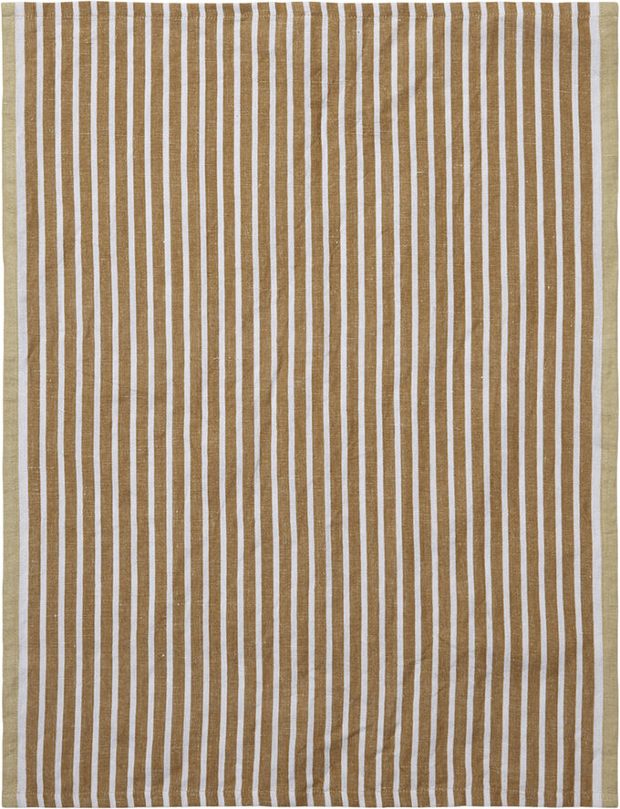 ferm LIVING Hale Tea Towel - Golden Brown/Silve Golden brown