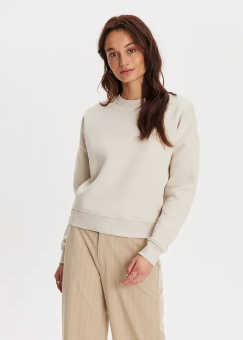 Sweater met merk print zand (ZND.L)